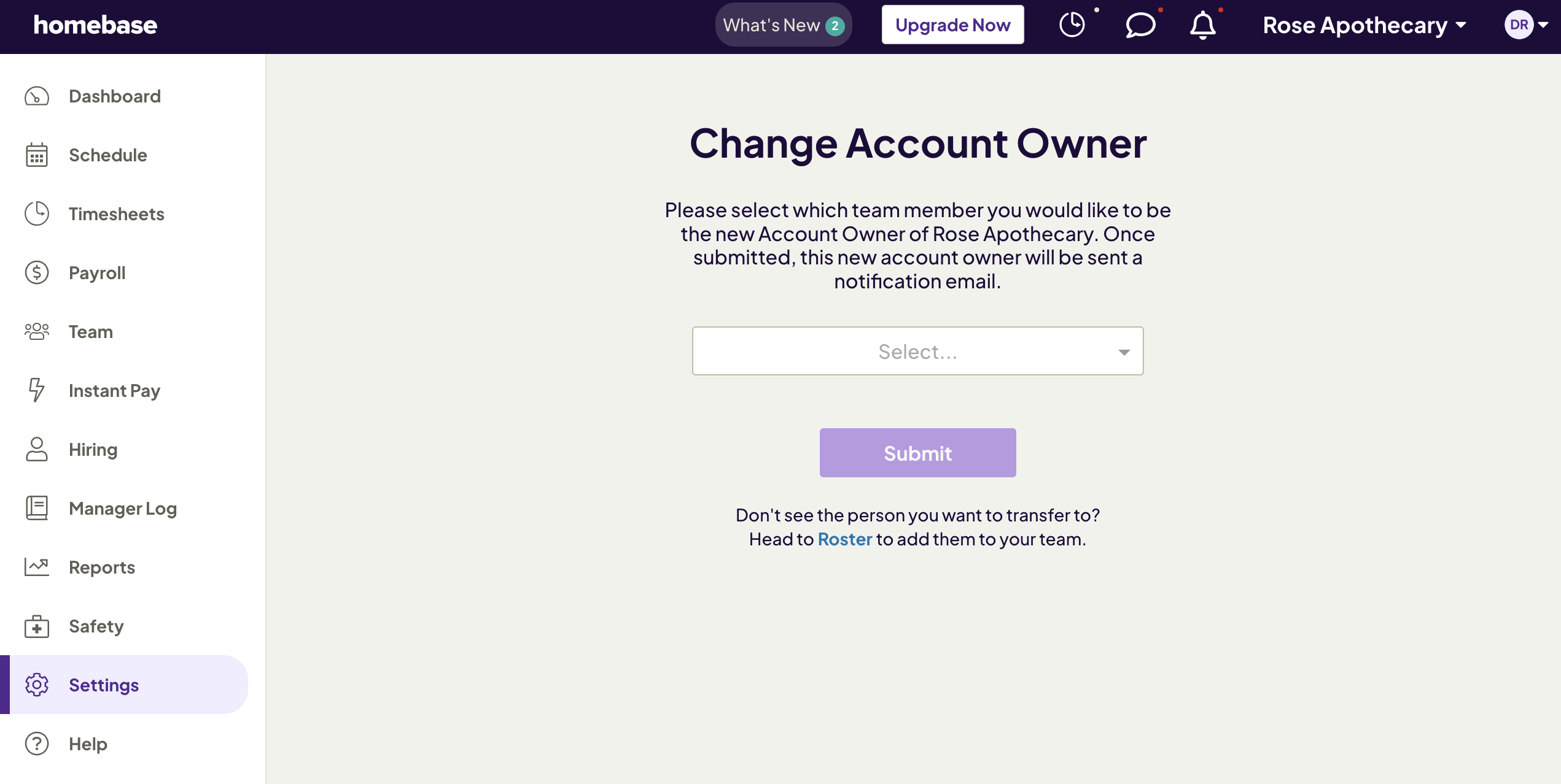 How to Change Account Ownership