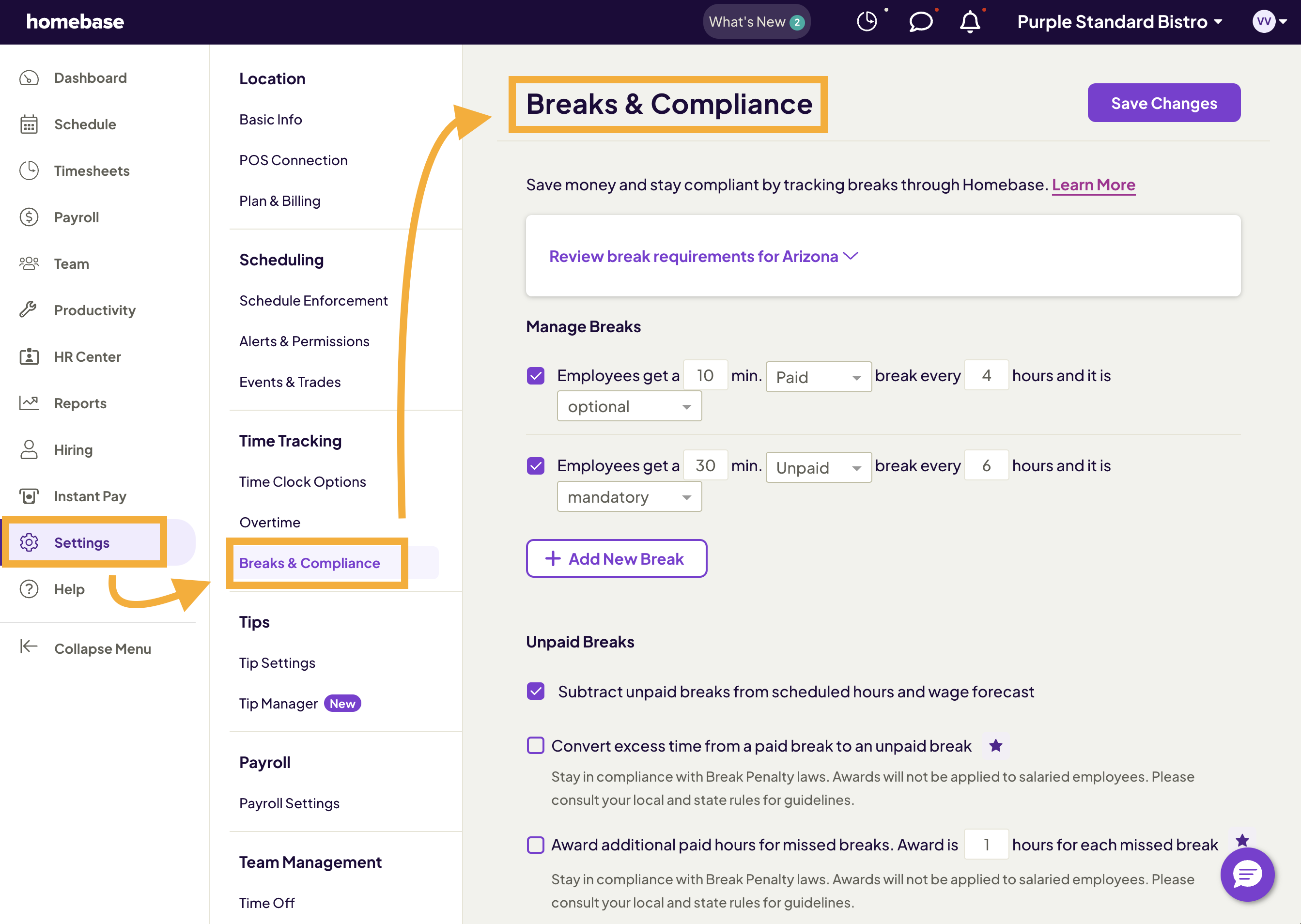 How to Set Up Break Waivers
