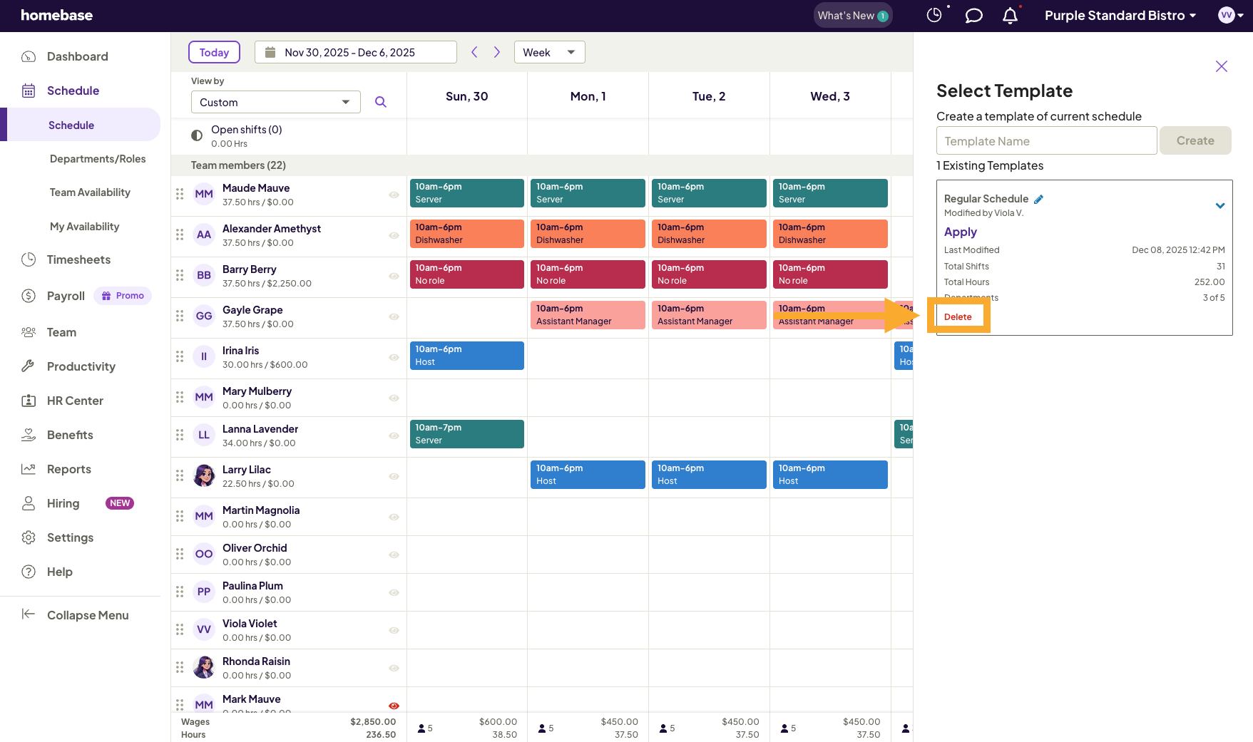 How to Create Templates & Copy Schedules