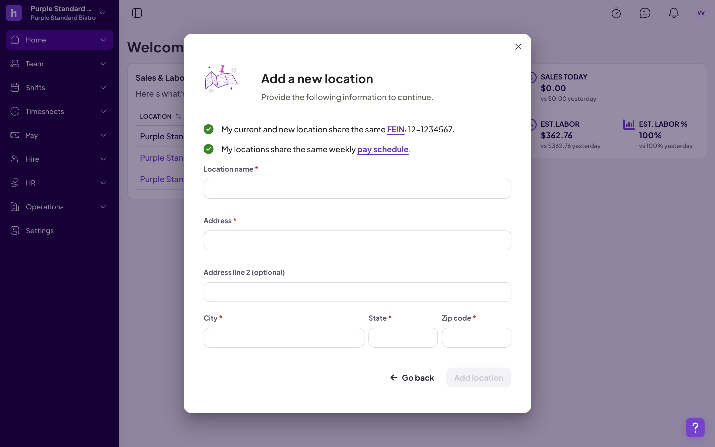 How to Add a New Location