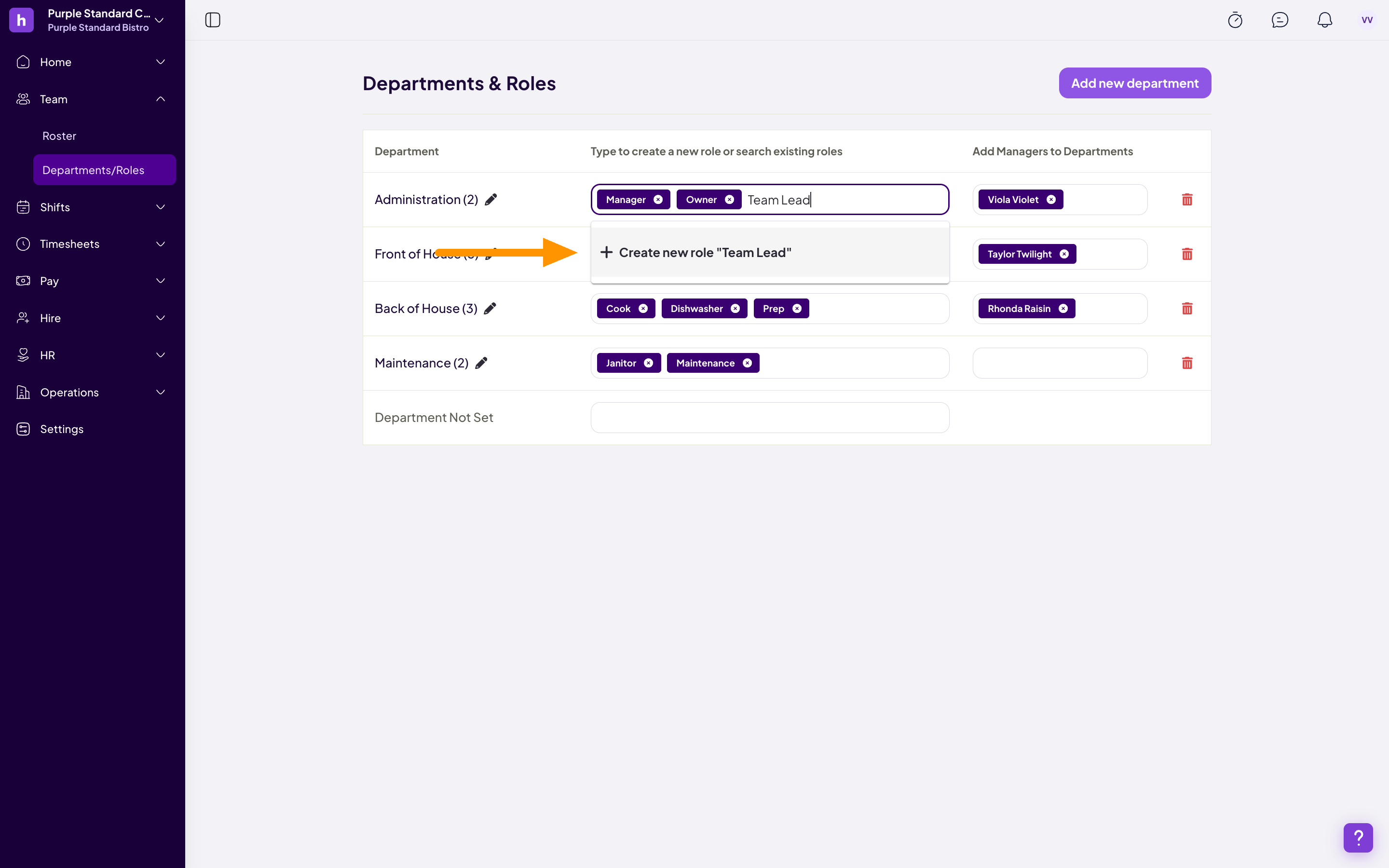 How to Set Up Department & Roles