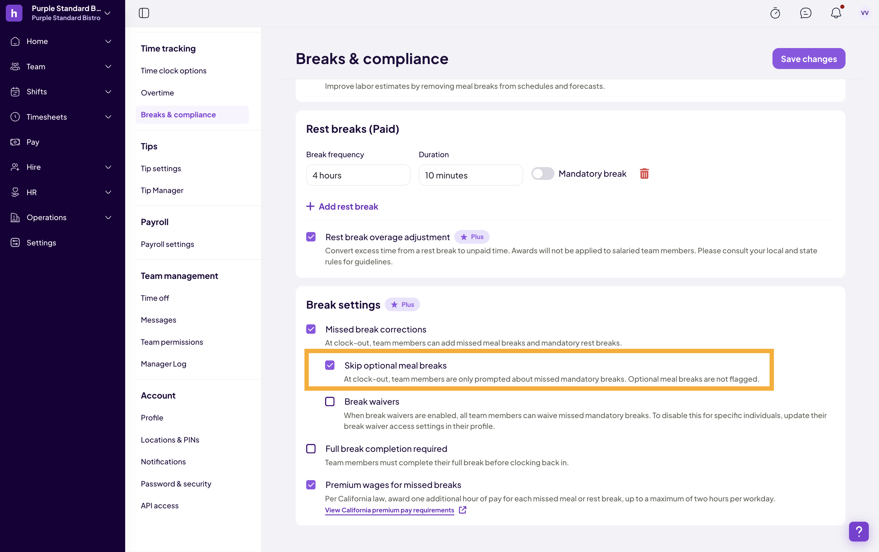 How to Set Up for Breaks & Compliance