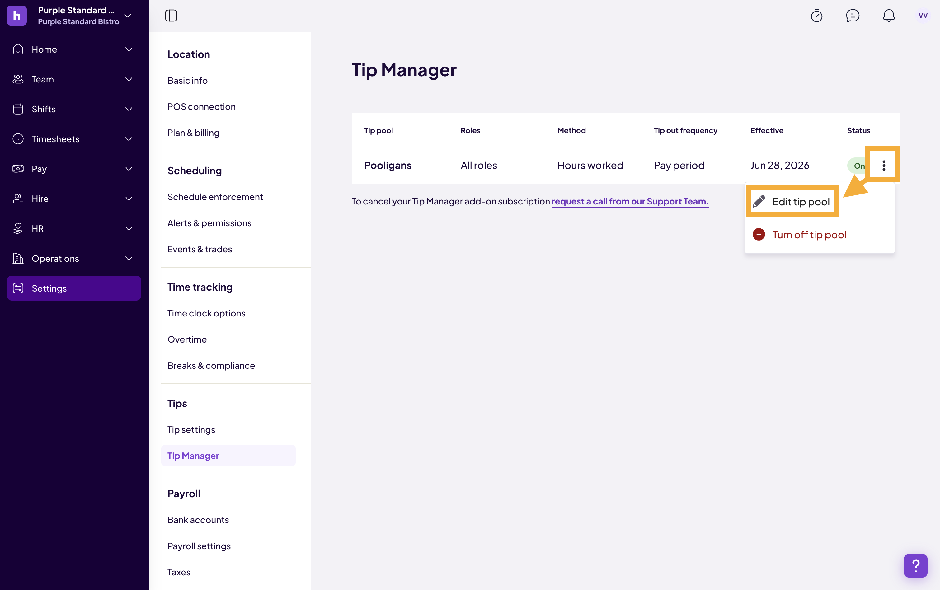 Tip Pooling - Setting Up a Tip Policy