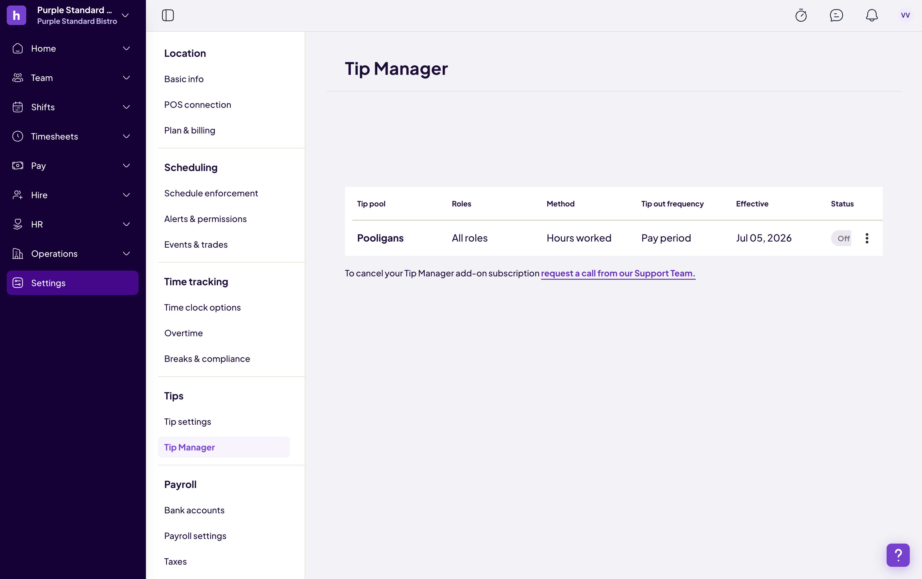 Tip Pooling - Setting Up a Tip Policy